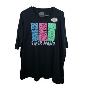Official NWT Nintendo Super Mario Bros Yoshi Luigi Black Tshirt Size 3XL (54/56)